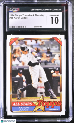 2024 Topps Throwback Thursday Aaron Judge #95 CGC 10
