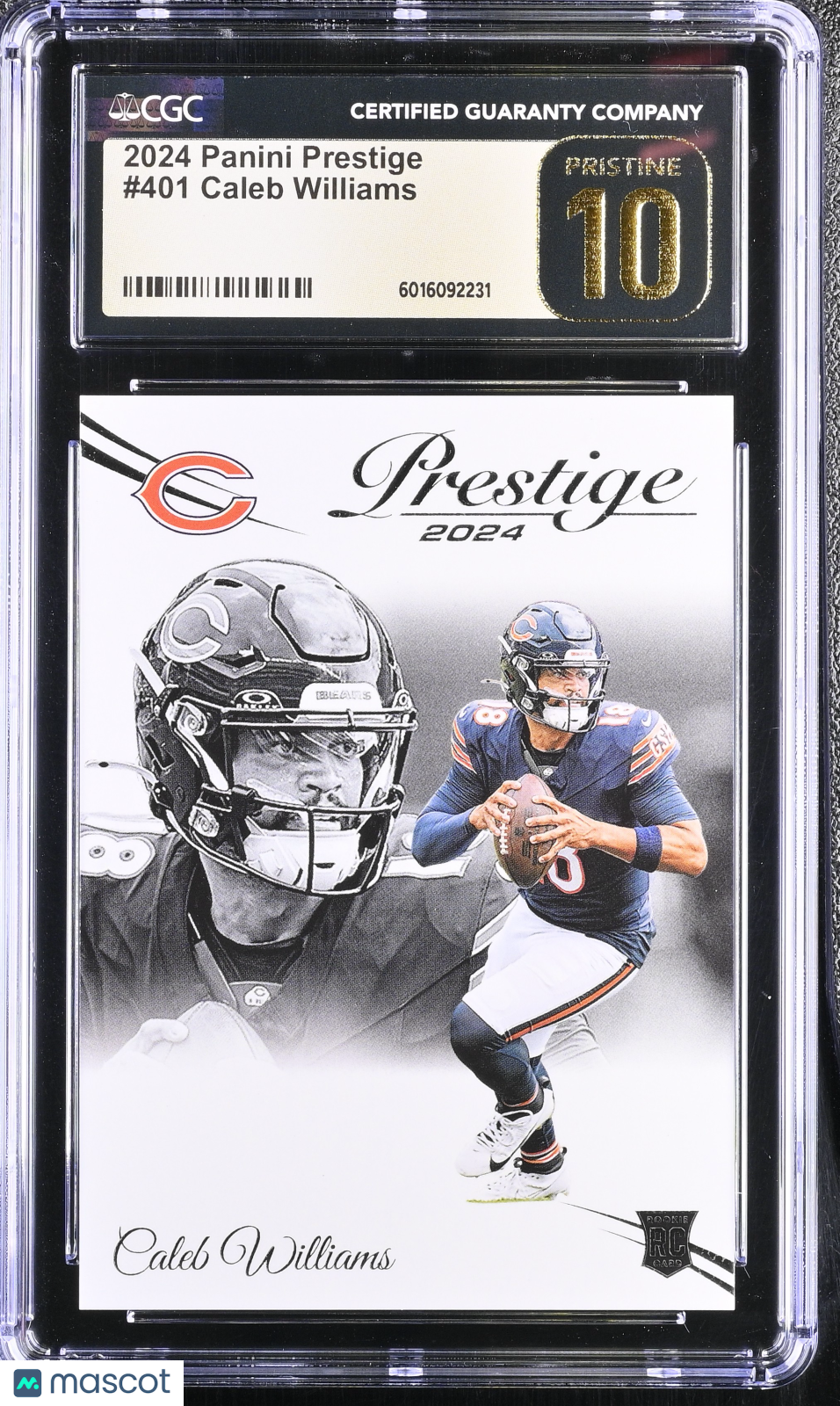 front-watermark-V2_c1d1f91a-998c-454a-affe-bd736b07db5d 2024 Panini Prestige Caleb Williams #401 CGC 10 - Image 1