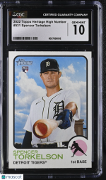 2022 Topps Heritage High Number Spencer Torkelson #531 CGC 10