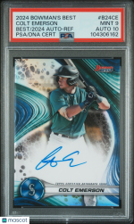2024 Bowman's Best Best Of 2024 Autographs Colt Emerson #B24CE PSA 9