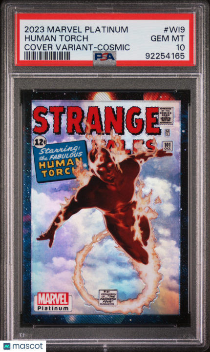2023 Upper Deck Marvel Platinum Cover Variant Human Torch #WI9 PSA 10
