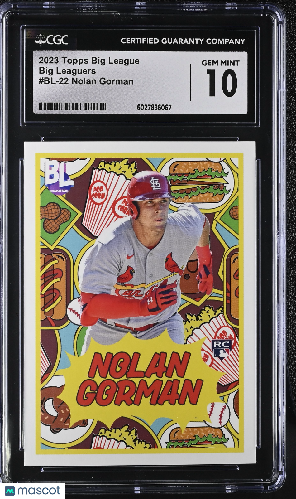 front-watermark-V2_c853f5bd-246a-4323-9350-d549a88e33fa 2023 Topps Big League Nolan Gorman #BL-22 Big Leaguers CGC 10 - Image 1
