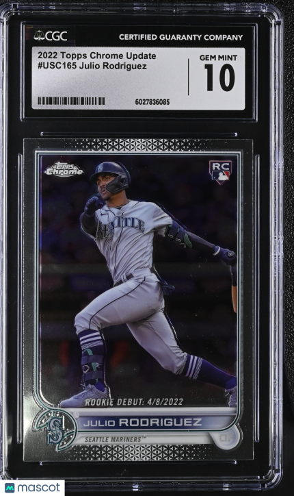 2022 Topps Chrome Update Julio Rodriguez #USC165 CGC 10