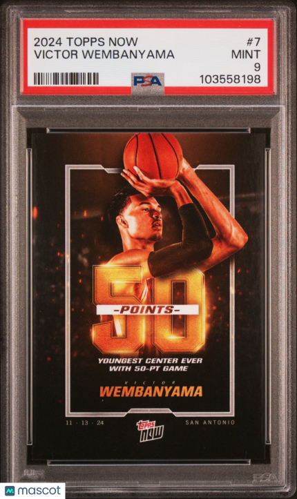 2024 Topps Now Victor Wembanyama #7 PSA 9