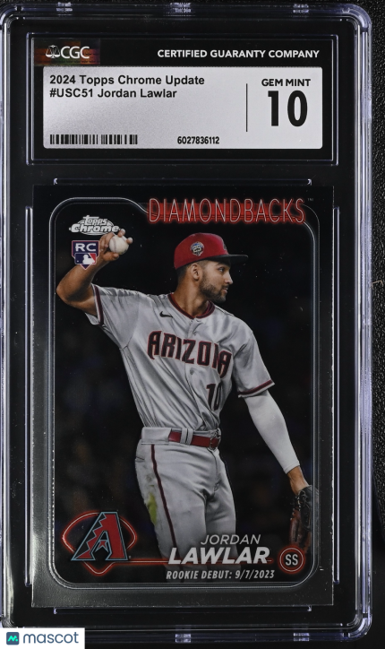 2024 Topps Chrome Update Jordan Lawlar #USC51 CGC 10