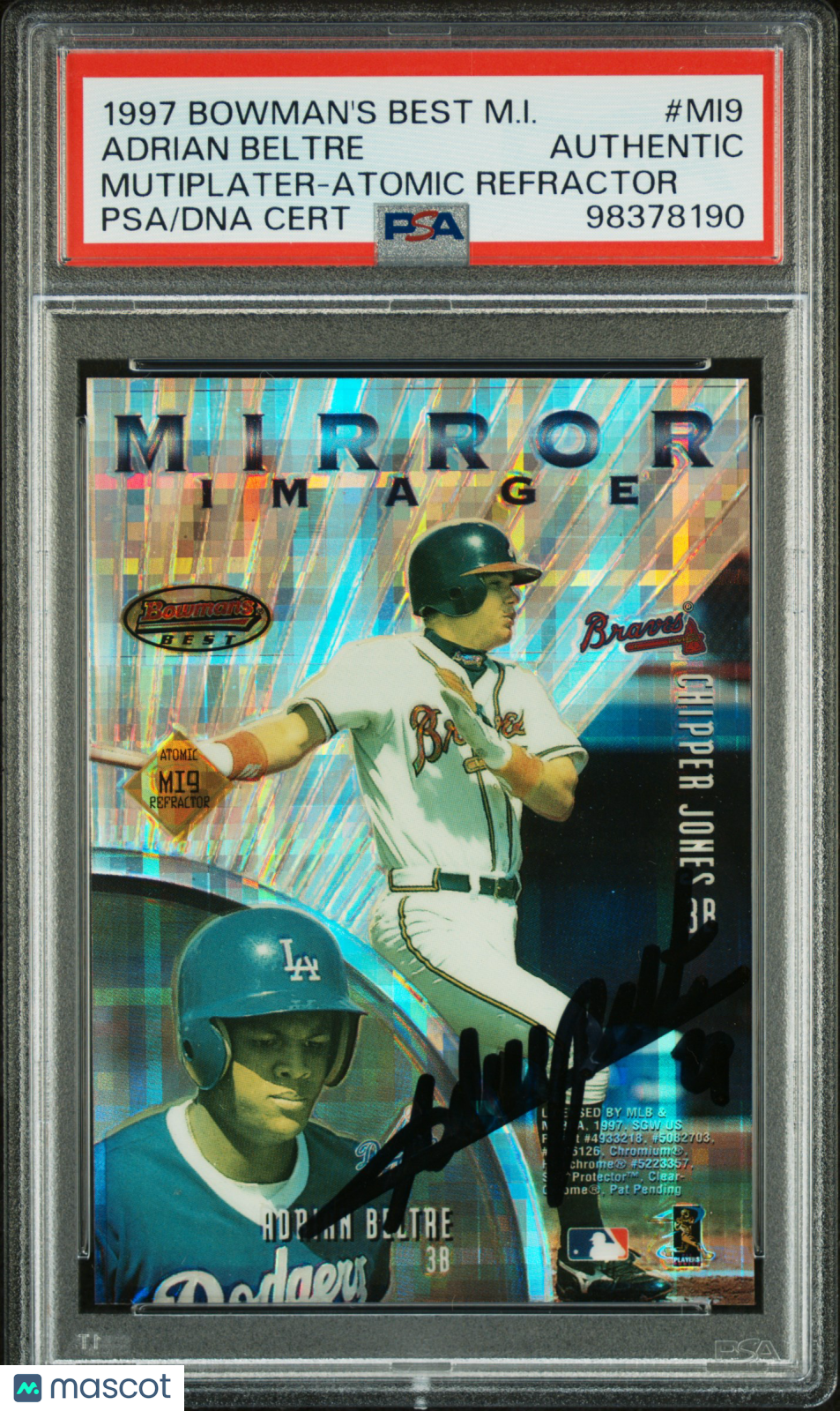 front-watermark-V2_d11971c0-a664-4d31-8099-e374f53eed33 1997 Bowman's Best Mirror Image Brnyn Wllms Bltr JNS #MI9 PSA A - Image 1