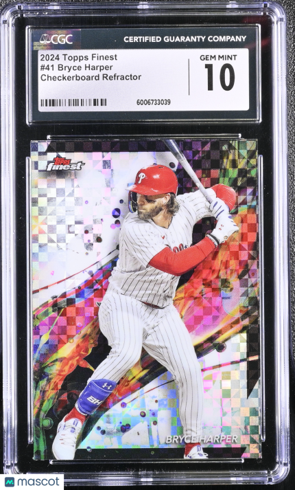 2024 Topps Finest Bryce Harper #41 CGC 10