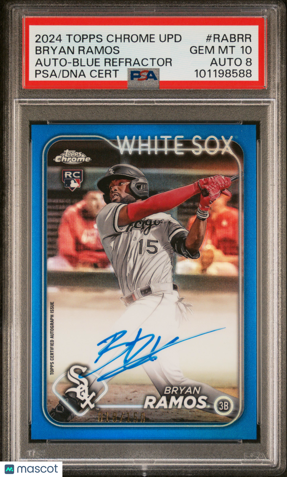 front-watermark-V2_d213bb08-63e1-41f0-9b19-b8b1aecf4f4b 2024 Topps Chrome Update Chrome Baseball Update Series Autographs Bryan Ramos #RABRR PSA 10 - Image 1