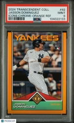 2024 Topps Transcendent Collection Transcendent Icons Chrome Jasson Dominguez #92 PSA 9