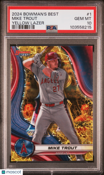 2024 Bowman's Best Mike Trout #1 PSA 10