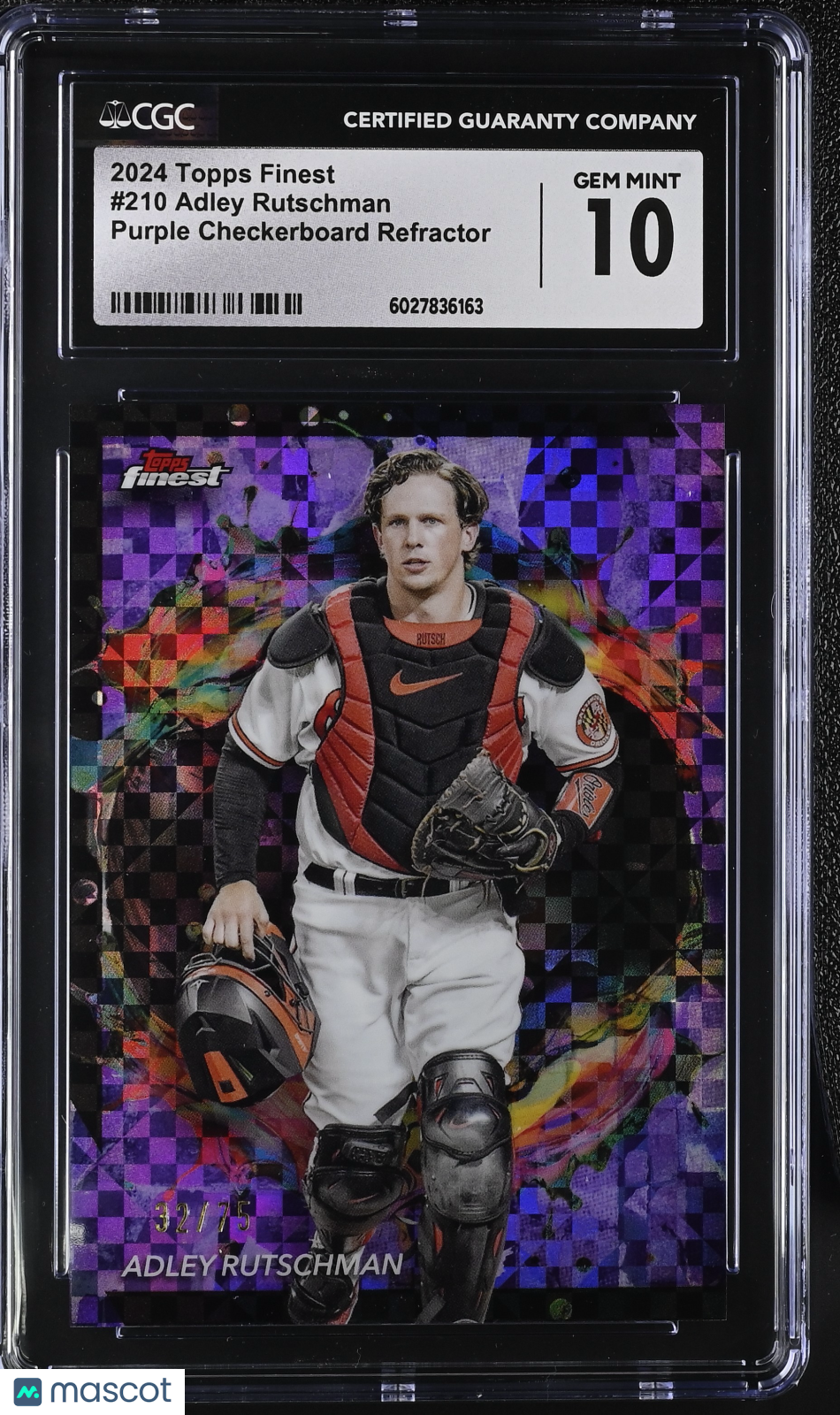 front-watermark-V2_e3bd56b1-6015-48ad-9a45-380c0bd000a4 2024 Topps Finest Adley Rutschman #210 CGC 10 - Image 1