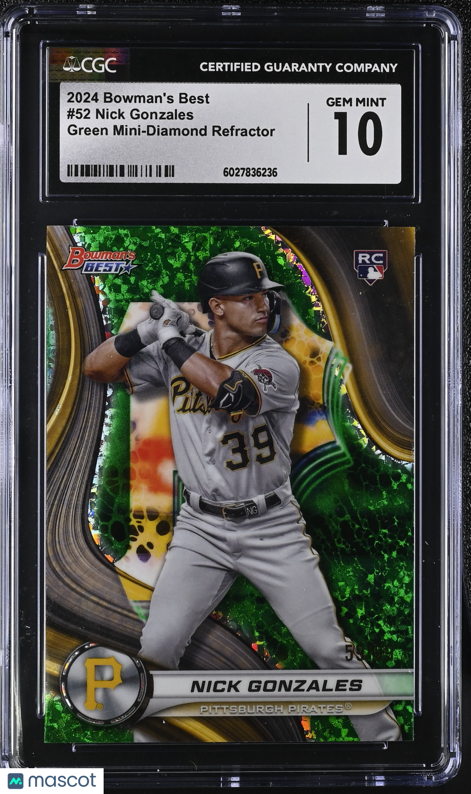 front-watermark-V2_ed929d11-9929-4cea-a2dd-54e013b25e7f 2024 Best Nick Gonzales #52 CGC 10 - Image 1