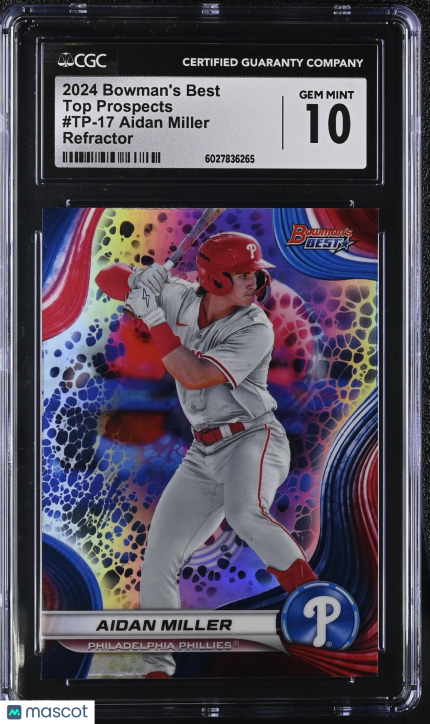 2024 Best Aidan Miller #TP-17 Top Prospects CGC 10