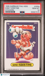 1988 Garbage Pail Kids Stickers Kinky Kristine #490a PSA 10