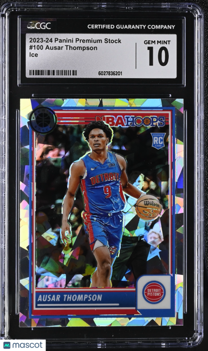 2023-24 Panini Premium Stock Ausar Thompson #100 CGC 10