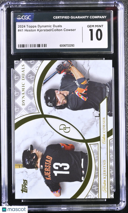 2024 Topps Dynamic Duals Heston Kjerstad/Colton Cowser #41 CGC 10