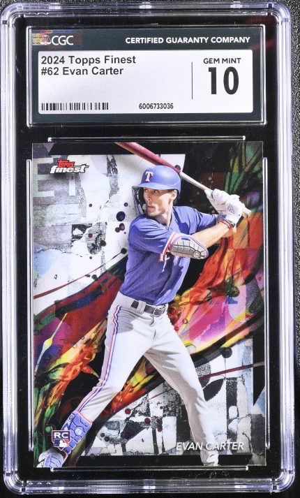 2024 Topps Finest Evan Carter #62 CGC 10