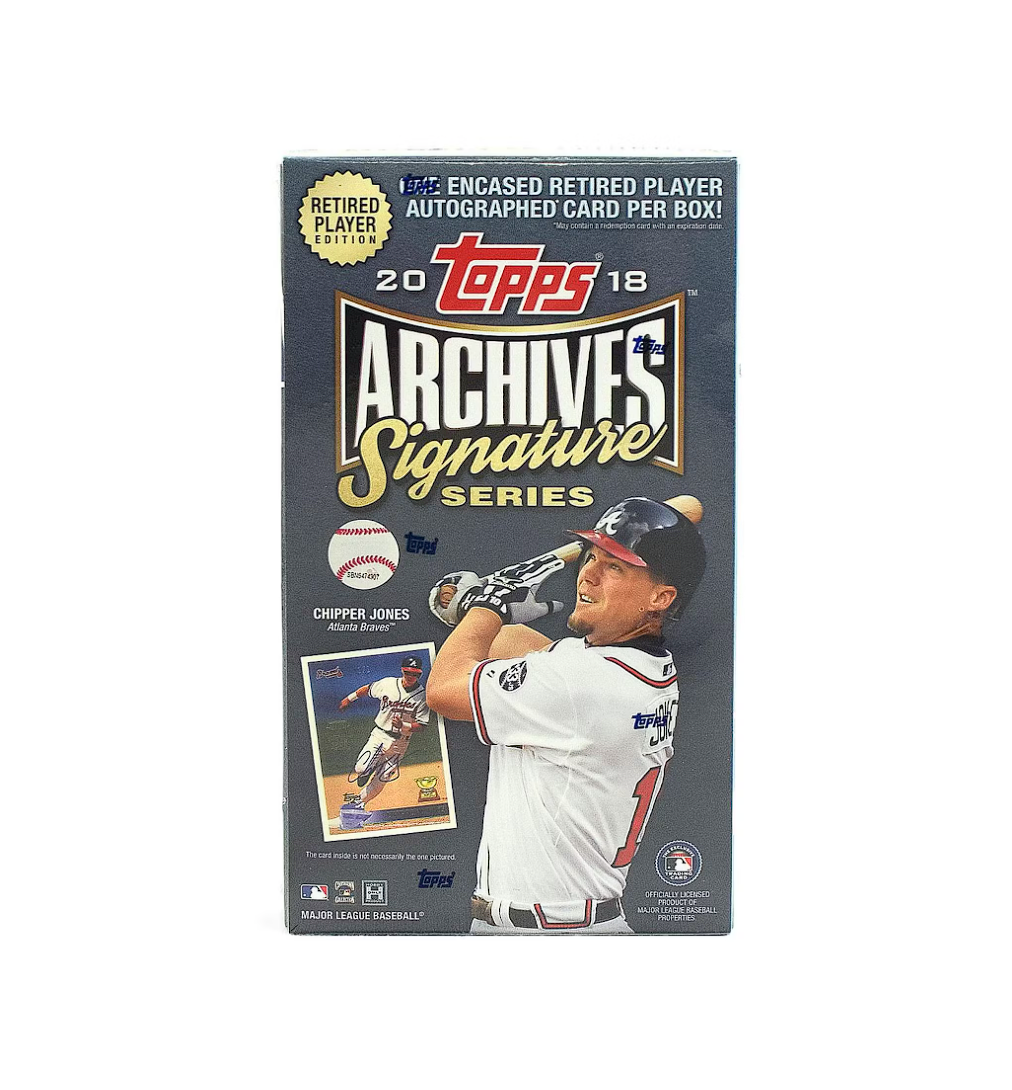 s680129065388134146_p1025_i3_w1012 2018 Topps Archives Signature Series Retired Player Edition Baseball Hobby Box - Image 1