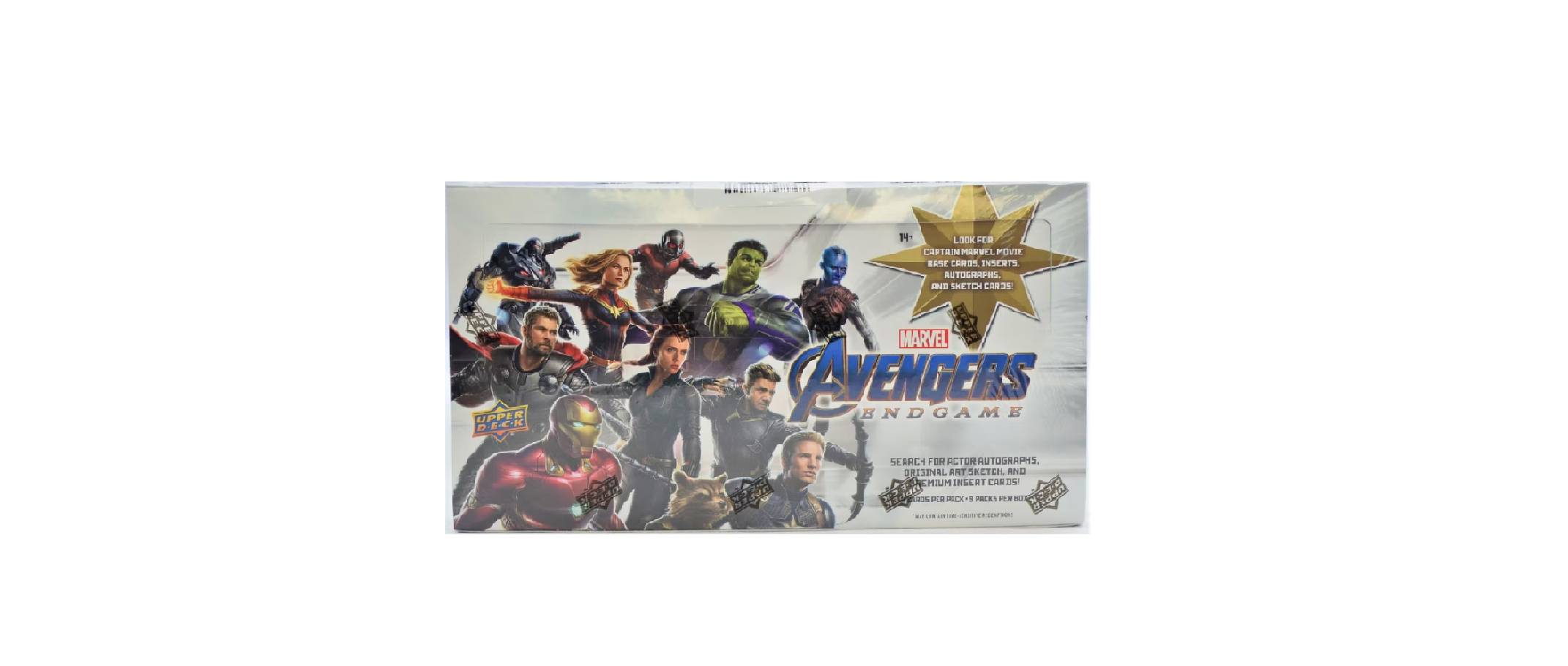 s680129065388134146_p117_i7_w2142 2019 Upper Deck Marvel Avengers Endgame & Captain Marvel Hobby Box - Image 1