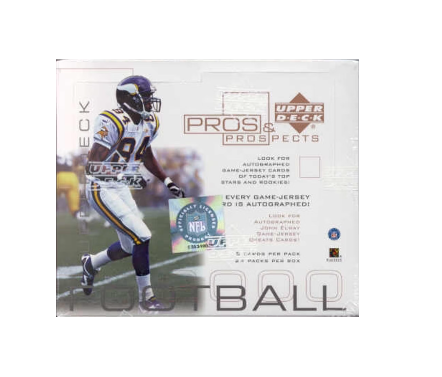 s680129065388134146_p123_i4_w1484 2000 Upper Deck Pros & Prospects Football Hobby Box - Image 1