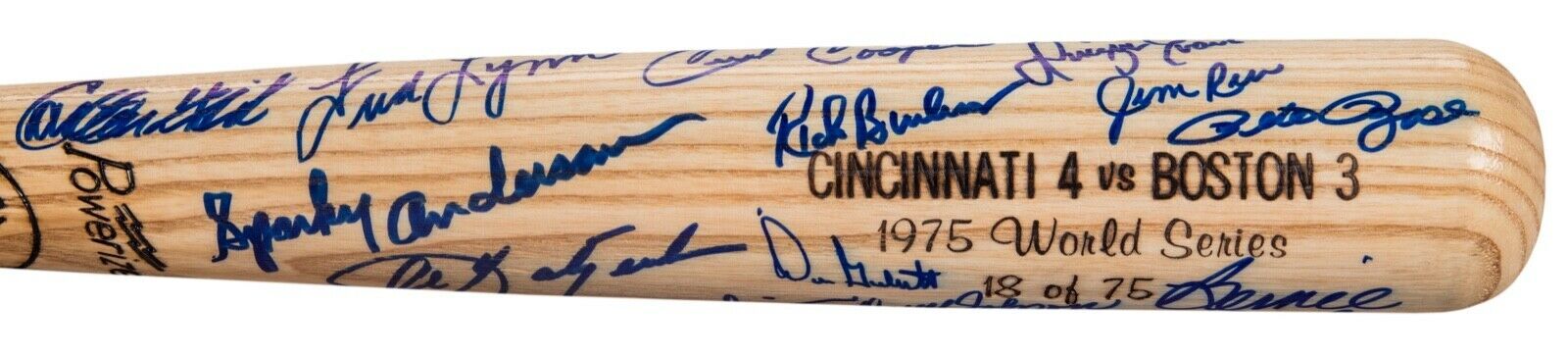 s680129065388134146_p1315_i1_w1600 1975 World Series REDS RED SOX Bat 25 Signed Auto Beckett COA - Image 1