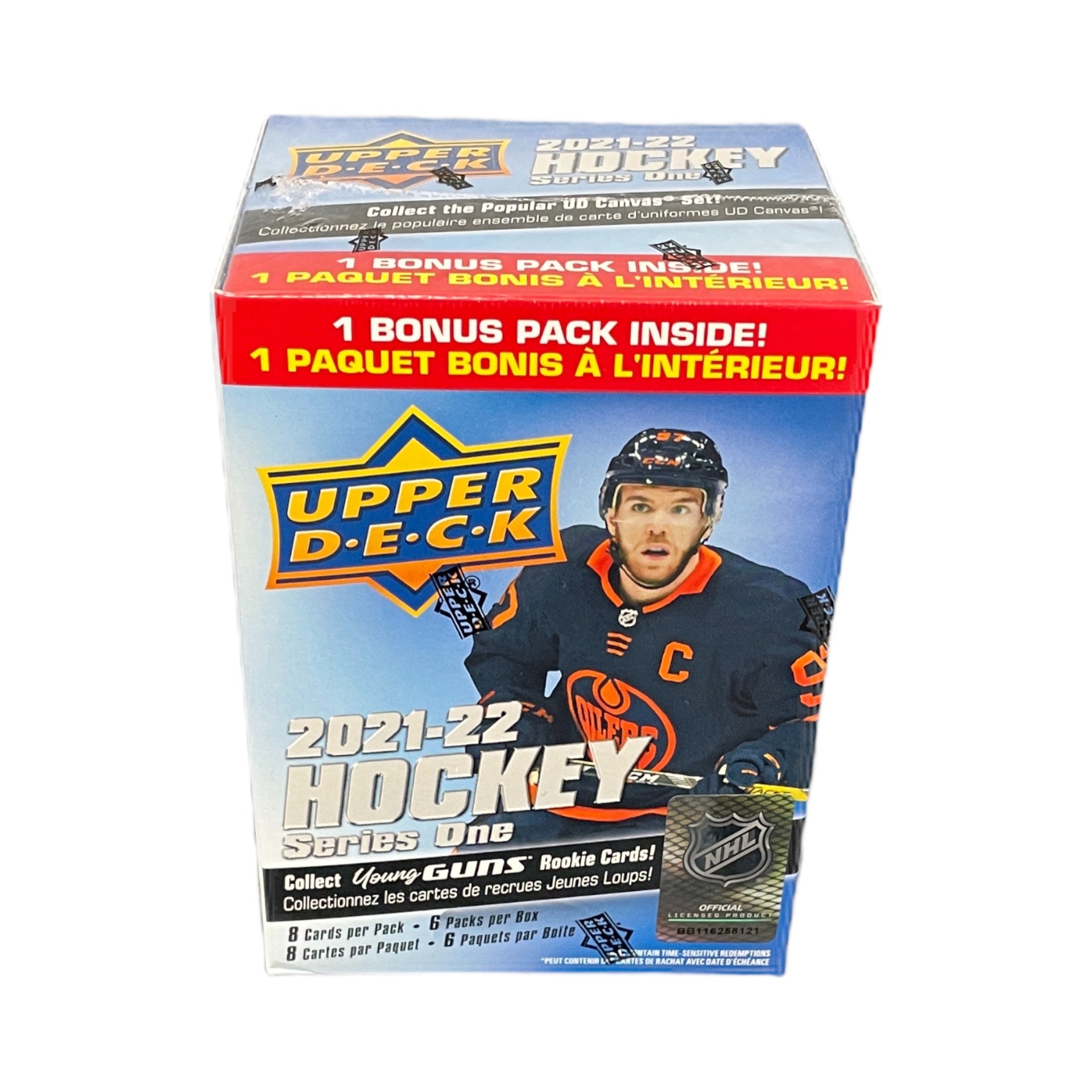 s680129065388134146_p1568_i1_w1920 2021-22 Upper Deck Series 1 Blaster Box - Image 1