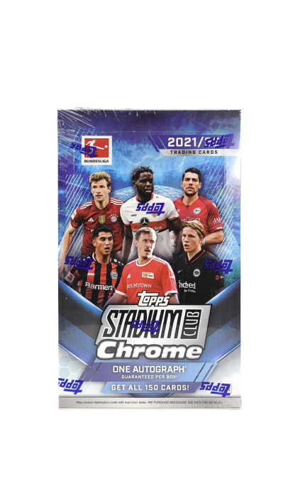 2021-22 Topps Stadium Club Chrome Bundesliga Soccer 12 Box Hobby Case