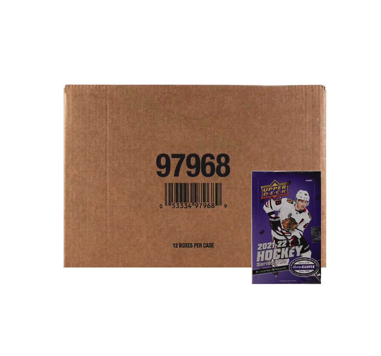s680129065388134146_p1793_i2_w1556 2021-22 Upper Deck Series 2 Hockey Hobby 12-Box Case - Image 1