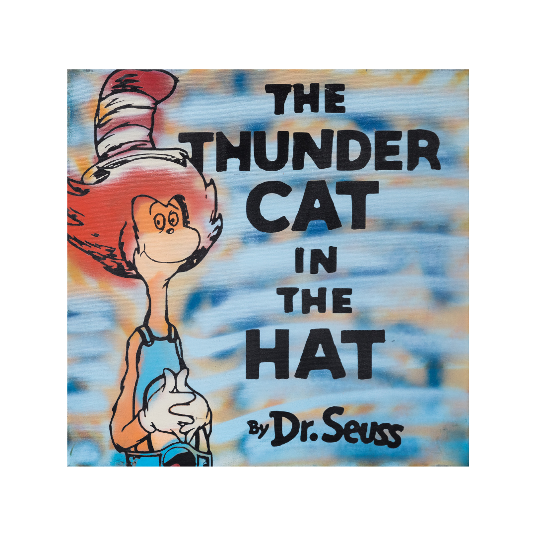 s680129065388134146_p1815_i2_w1080 The Thunder Cat in the Hat Original Art Canvas Painting by Manus Diaboli - Image 1