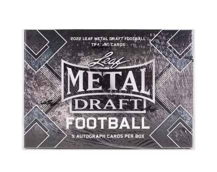 2022 Leaf Metal Draft Football 15 Hobby Box Case