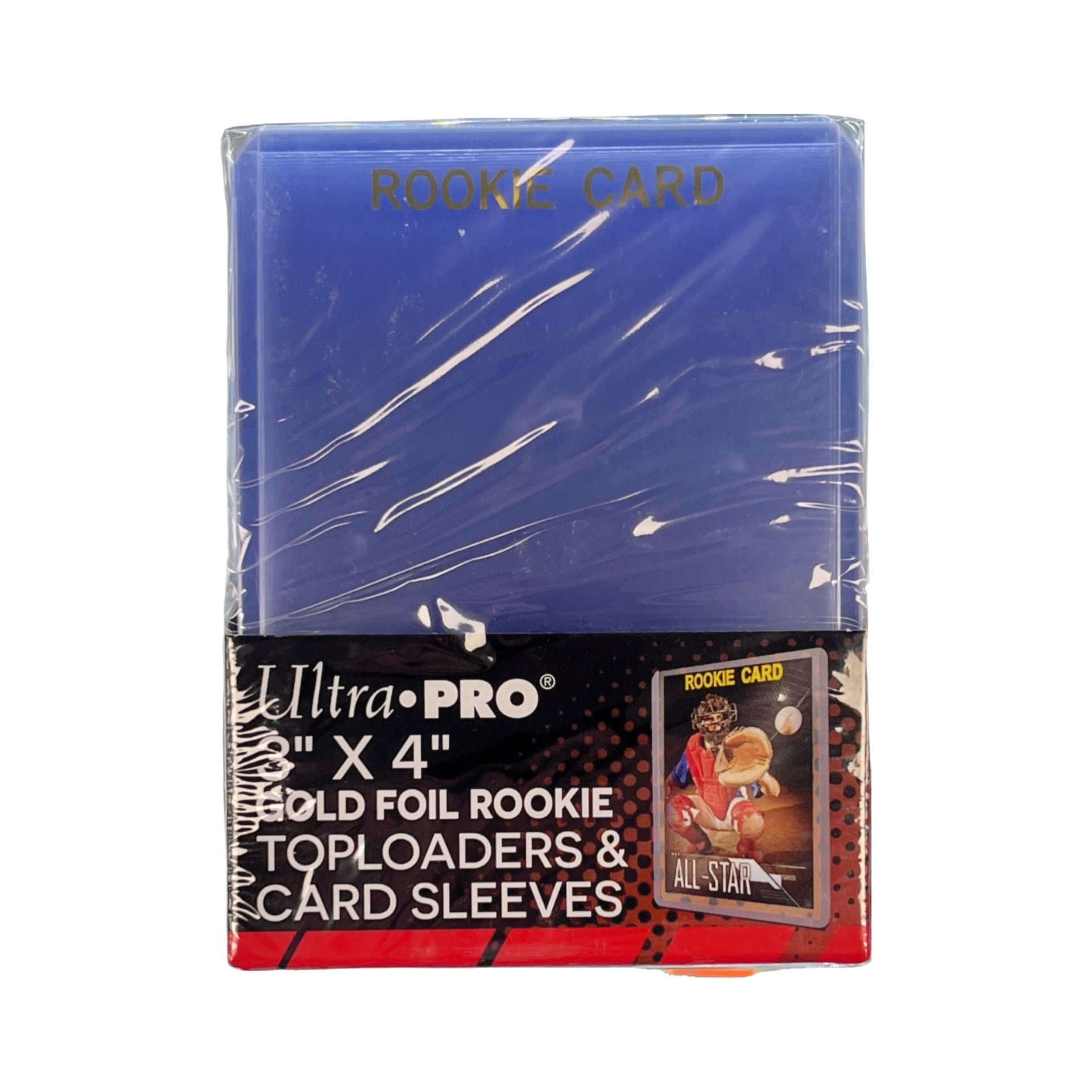 s680129065388134146_p3597_i1_w1920 Ultra Pro 3x4 35pt Gold Rookie Top Loaders & Sleeves 25ct - Image 1