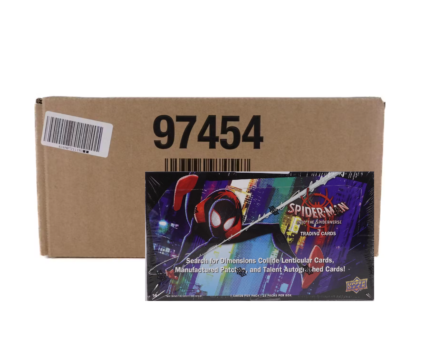 s680129065388134146_p3657_i4_w1412 2022 Upper Deck Marvel Spider-Man Into the Spider-Verse 8 Hobby Box Case - Image 1