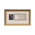 John Hancock Framed Signed Document 21x13