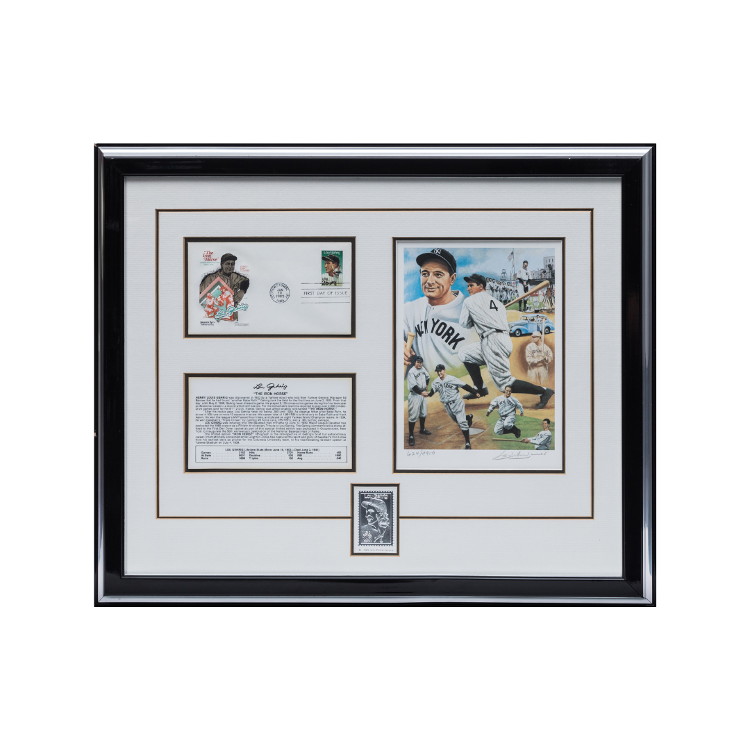 s680129065388134146_p3742_i2_w1080 Vintage Framed Limited Edition Yankees Tribute to: Lou Gehrig “The Iron Horse” - Image 1
