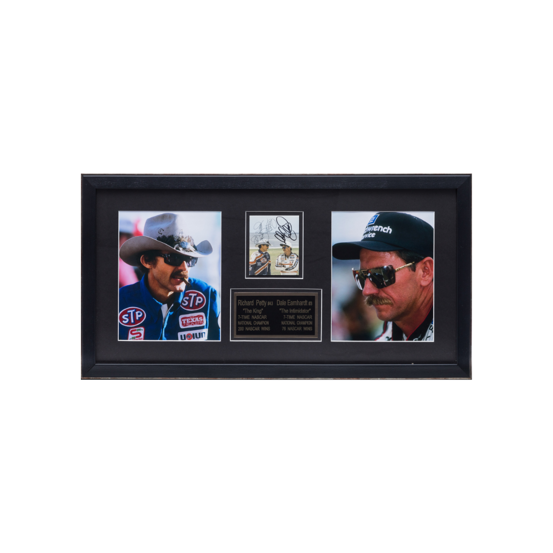 s680129065388134146_p3749_i2_w1080 Richard Petty Dale Earnhardt Dual Autograph Framed Prints. COA Beckett - Image 1