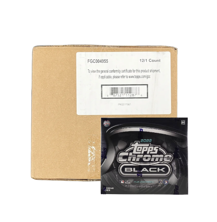 2022 Topps Chrome Black Baseball Hobby 12 Box Case