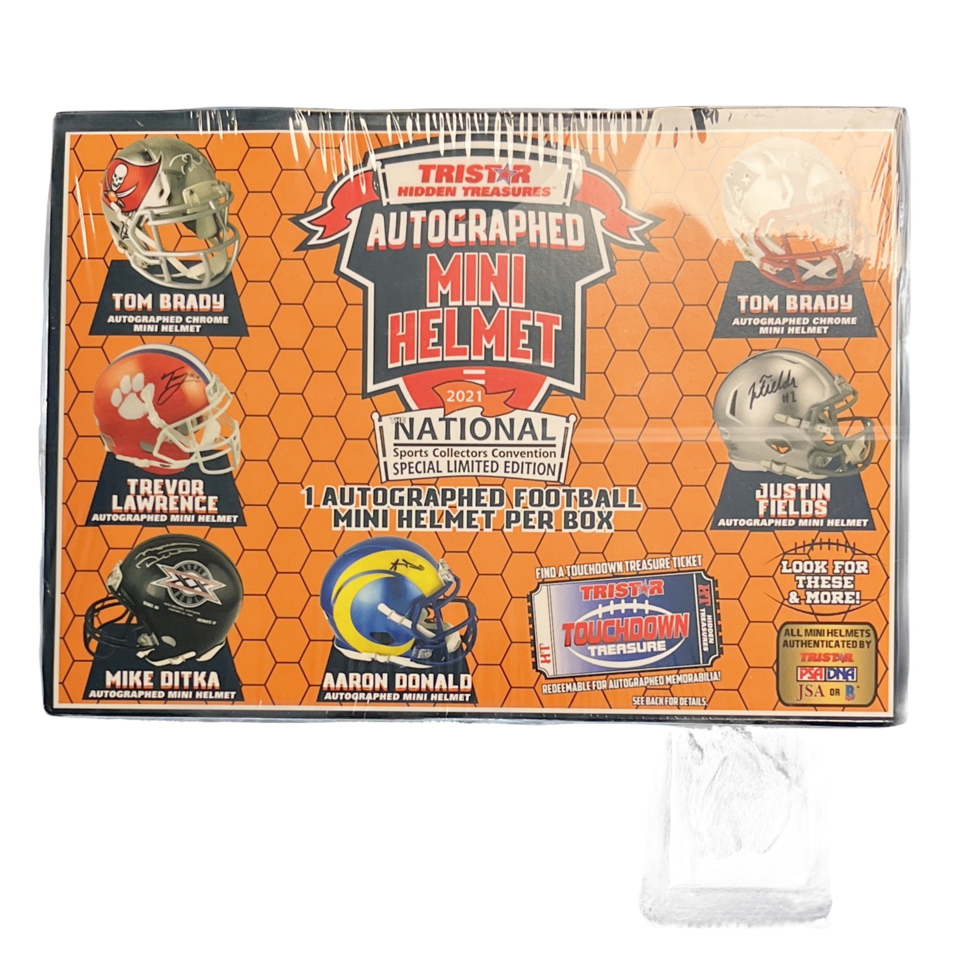 s680129065388134146_p3785_i1_w1920 2021 TRISTAR Hidden Treasures Autographed Mini Helmet - Image 1