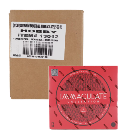 2021-22 Panini Immaculate Collection Basketball Hobby 5 Box Case
