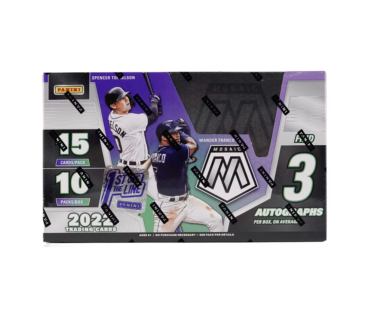 s680129065388134146_p3873_i2_w1244 2022 Panini Mosaic Baseball First Off The Line FOTL Hobby Box - Image 1