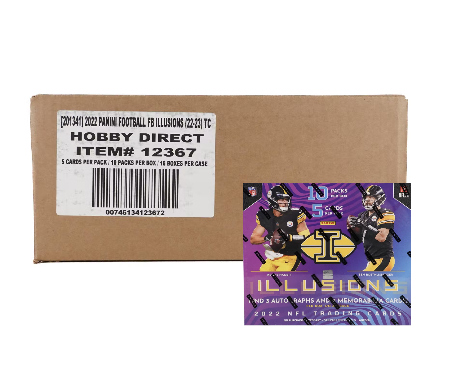 s680129065388134146_p3878_i3_w1526 2022 Panini Illusions Football 16 Box Hobby Case - Image 1