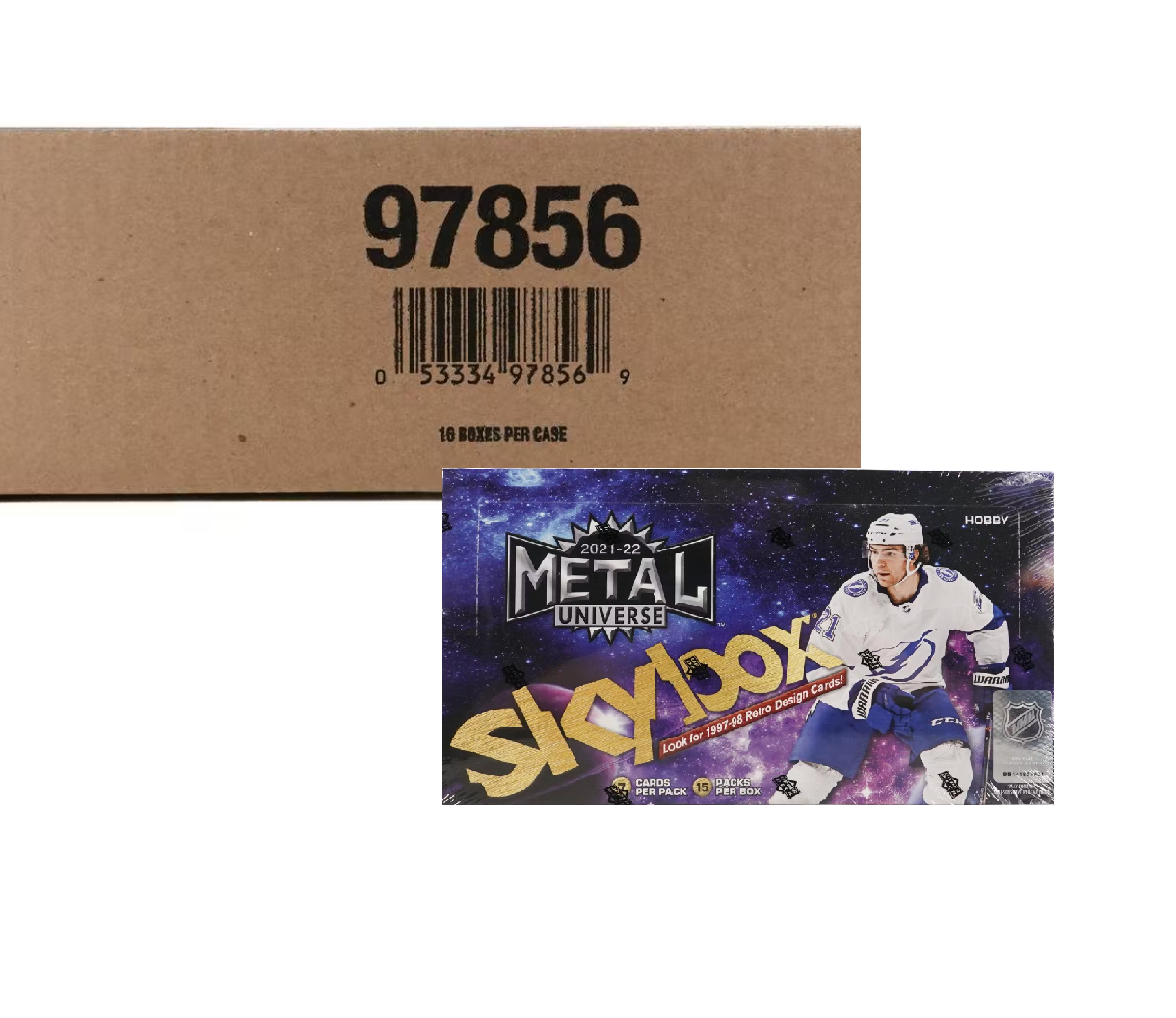 s680129065388134146_p3883_i2_w1220 2021-22 Upper Deck Skybox Metal Universe Hockey 16-Box Hobby Case - Image 1