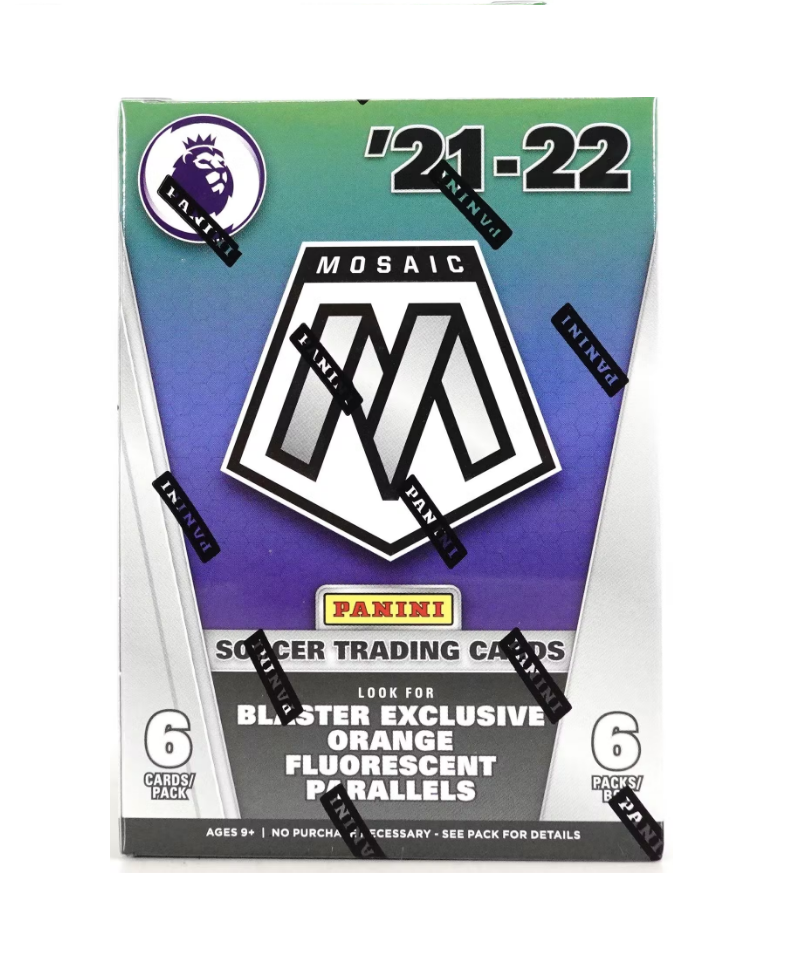 s680129065388134146_p3897_i5_w794 2021-22 Panini Mosaic Premier League Soccer Cereal Box - Image 1