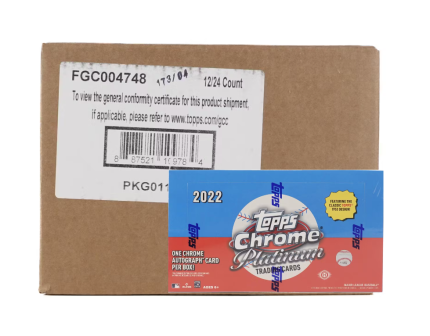 2022 Topps Chrome Platinum Anniversary Baseball Hobby 12-Box Case