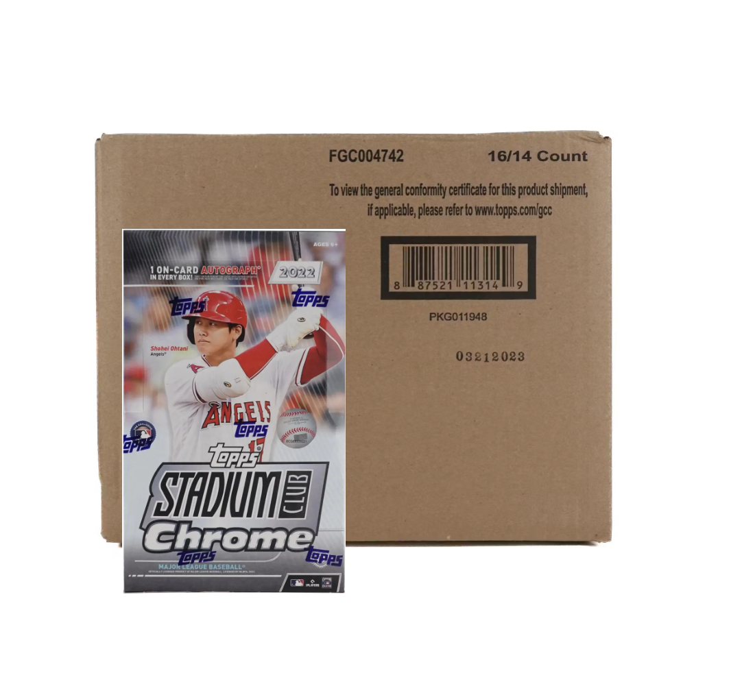 s680129065388134146_p3937_i9_w1082 2022 Topps Stadium Club Chrome Baseball Hobby 16-Box Case - Image 1