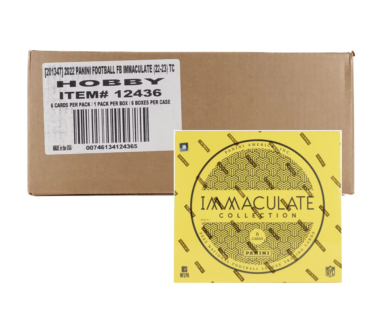 s680129065388134146_p4002_i1_w1536 2022 Panini Immaculate Football 6 Box Hobby Case - Image 1