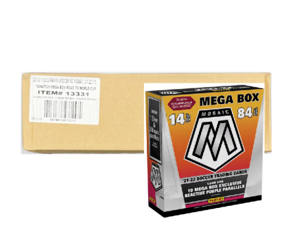 2021-22 Panini Mosaic Road To World Cup Mega Box Fanatics Exclusive 20 Mega Box Case