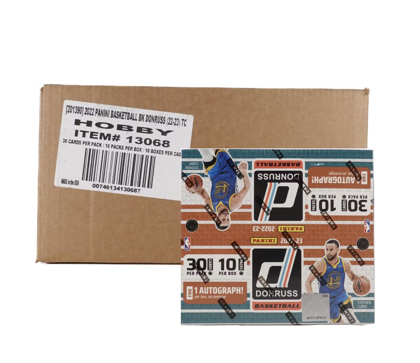 s680129065388134146_p4025_i4_w1398 2022/23 Panini Donruss Basketball 10 Box Hobby Case - Image 1