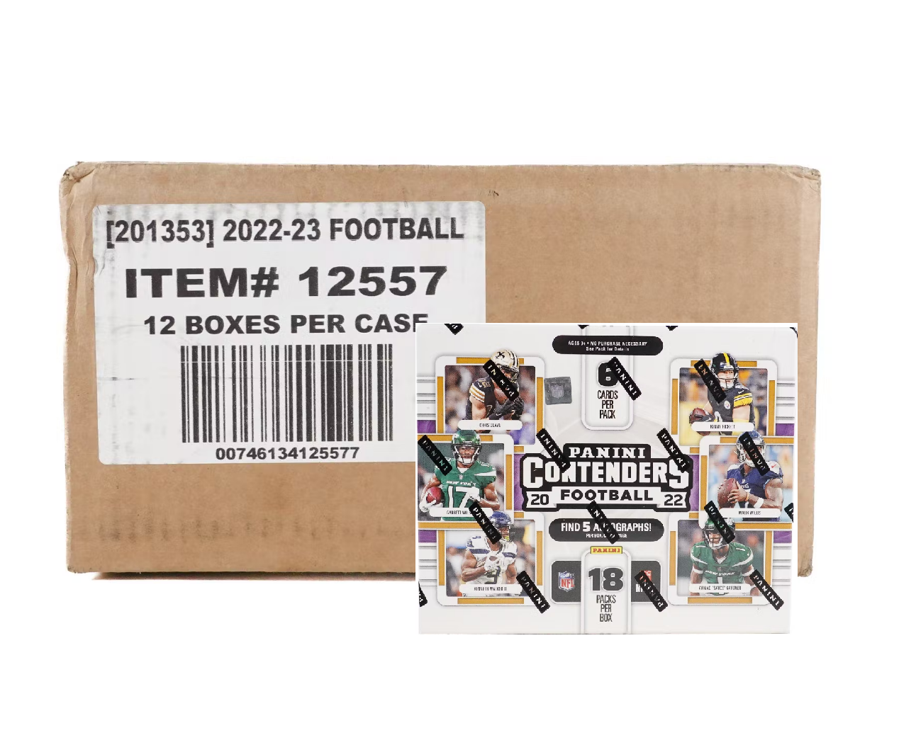 s680129065388134146_p4061_i2_w1292 2022 Panini Contenders Football 12 Box Case - Image 1