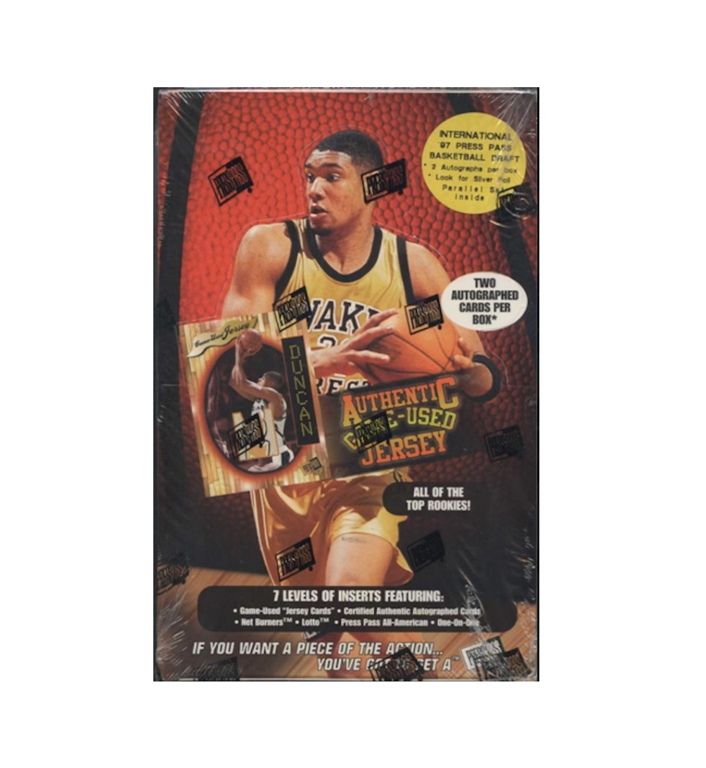 s680129065388134146_p4127_i2_w1004 1997-98 Press Pass Draft International Basketball Hobby Box - Image 1
