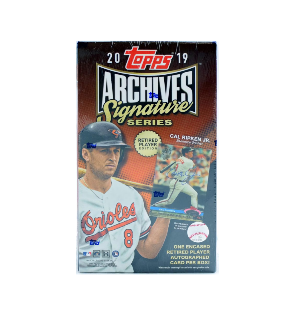 s680129065388134146_p4154_i2_w998 2019 Topps Archives Baseball Retired Player Edition Signature Series Hobby Box - Image 1